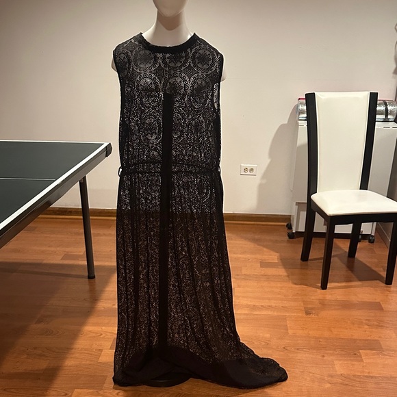 Sears Black Lace Maxi Dress - Picture 1 of 3
